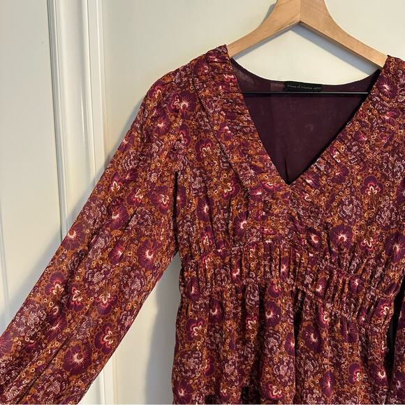 Revolve House of Harlow 1960 Red Orange Floral Mini Dress Small - Picture 11 of 13